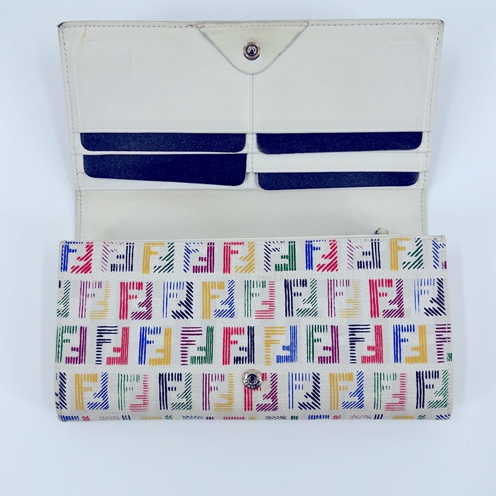 ⚡️SALE⚡️Authentic Fendi Pattina Zucca Long Wallet with box etc. - Picture 3 of 14
